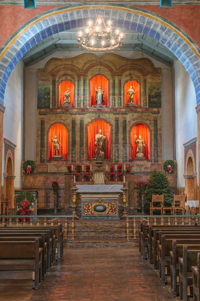 Christmas Altar, Mission San Juan Bautista, California : Mission San Juan Bautista :  Jim Messer Photography