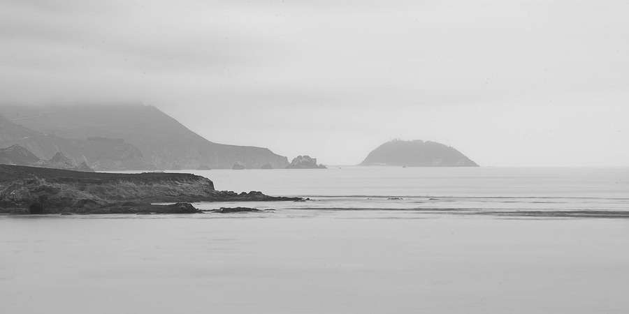 South Toward Point Sur Lighthouse, Big Sur, California  : Nature In Monochrome :  Jim Messer Photography