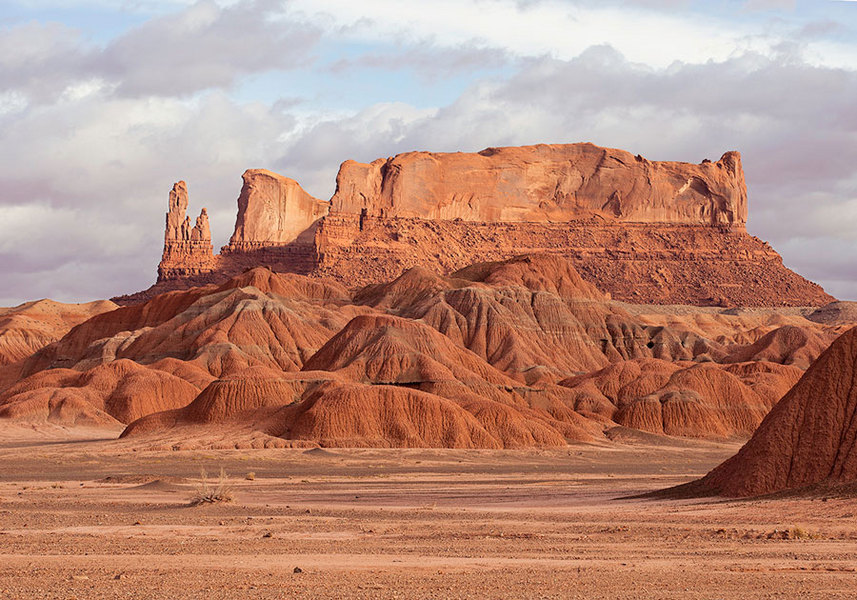 Butte In Morning Light, Chinle, Arizona : The West :  Jim Messer Photography