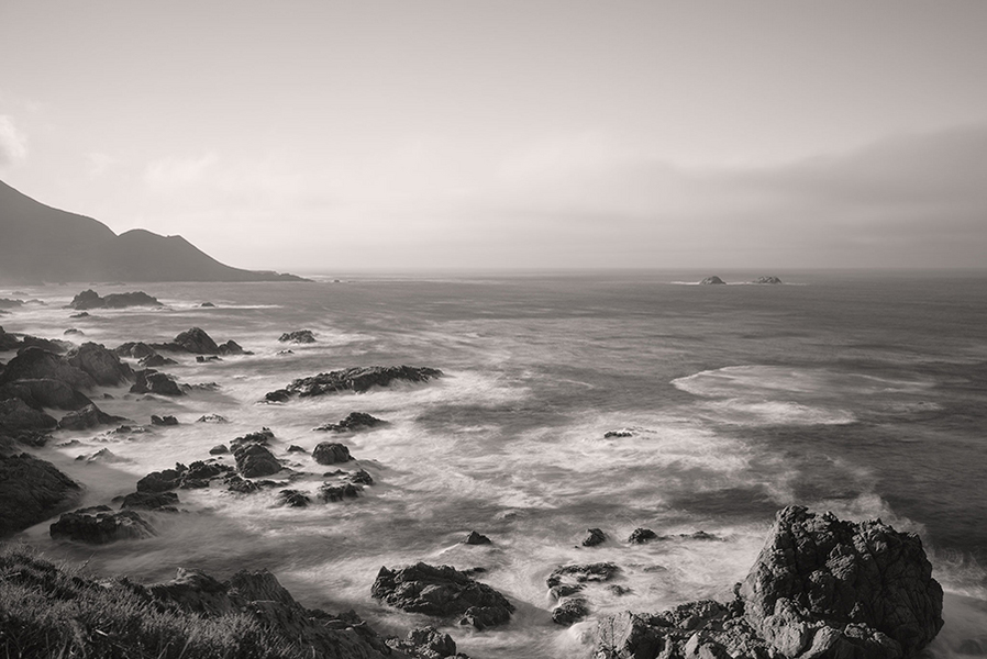 Lifting Fog, Big Sur, California : Nature In Monochrome :  Jim Messer Photography