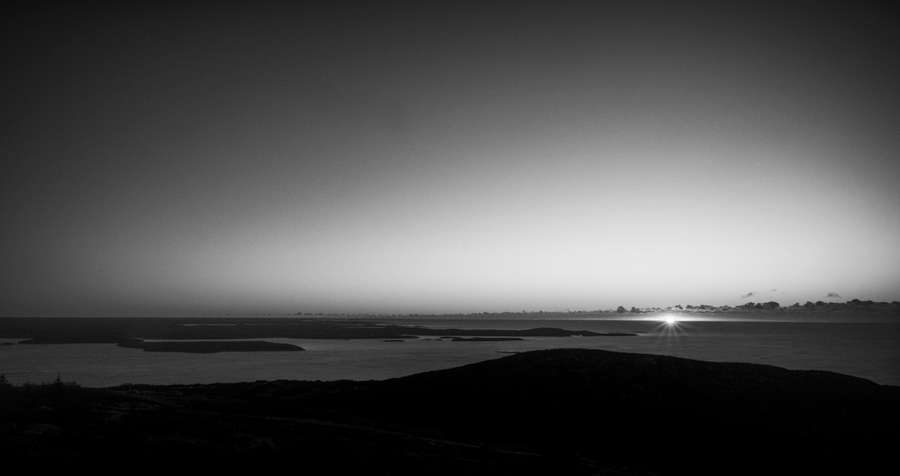 Sunrise, Cadillac Mountain, Acadia National Park, Maine : Nature In Monochrome :  Jim Messer Photography